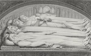 El Rey, Consejero, Guerrero, Madre y Niño en la Tumba, ilustración de 